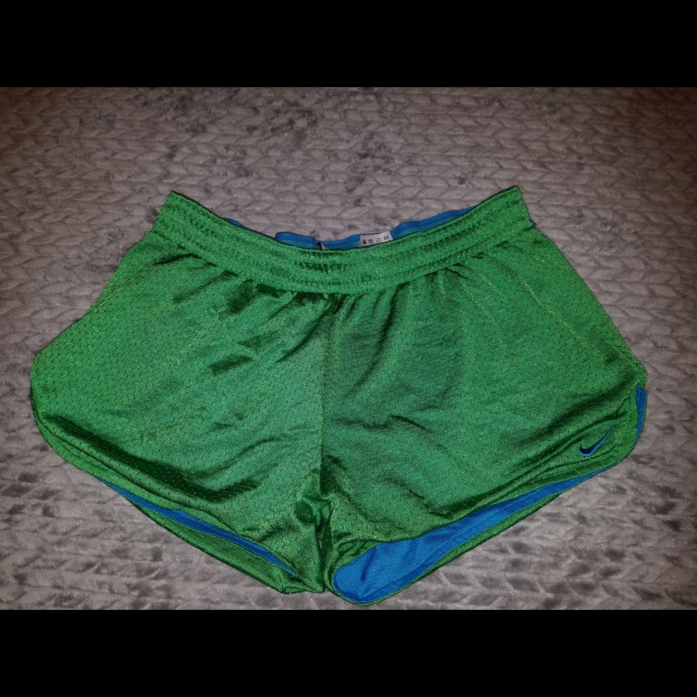 3 for 20-Nike green and blue soccer shorts